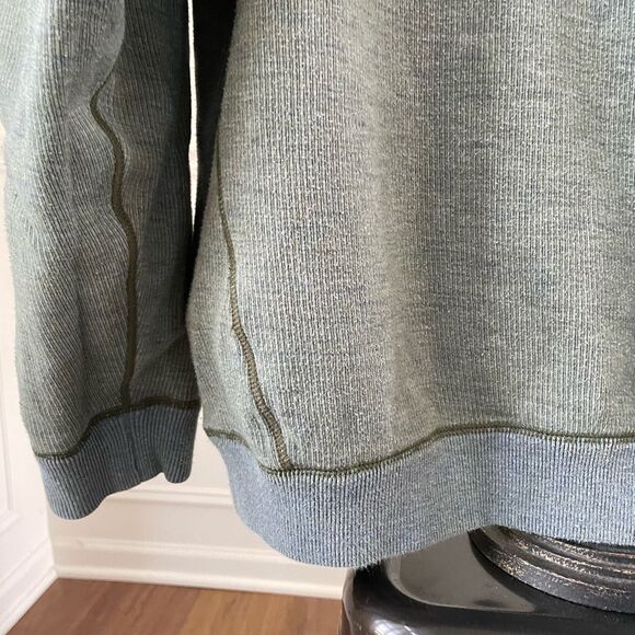 Tommy Bahama Reversible Green Blue Vneck Sweater XL - Picture 11 of 11